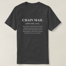 Maliënkolder Grappige Pantser Definitie Met Witte  T-shirt