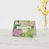 "Maligayang Bati" (Happy Birthday) Filipino Kaart (Gele Bloem)