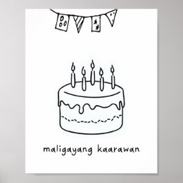 Maligayang Kaarawan Filippijnse verjaardagscadeau Poster