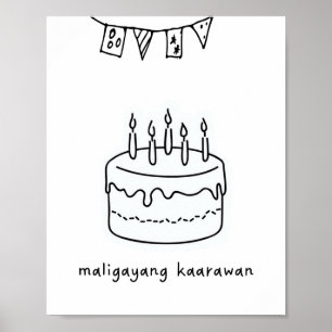 Maligayang Kaarawan Filippijnse verjaardagscadeau  Poster