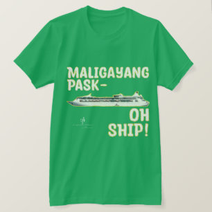 Maligayang Pask-OH SHIP! Gold kerstcruise T-shirt
