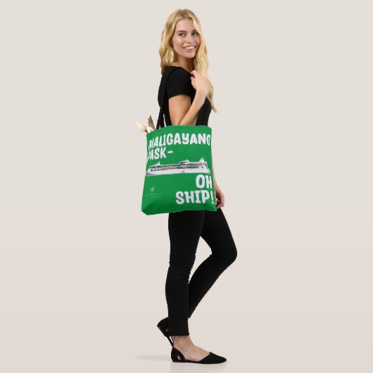 Maligayang Pask-OH SHIP! Groen/Zilveren. cruise Tote Bag (Op model)