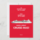 Maligayang Pask-OH SHIP! Rood/Zilver KerstHoli Feestdagenkaart (Achterkant)