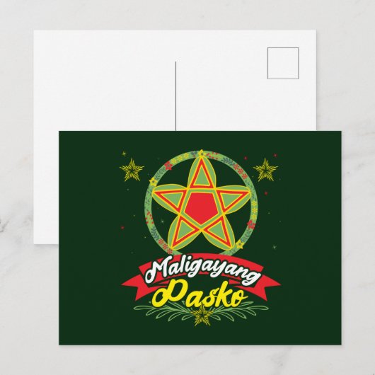 Maligayang Pasko Filipino KerstFilipijnen Briefkaart (Voorkant / Achterkant)