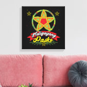 Maligayang Pasko Filipino KerstFilipijnen Canvas Afdruk (Insitu (Woonkamer))