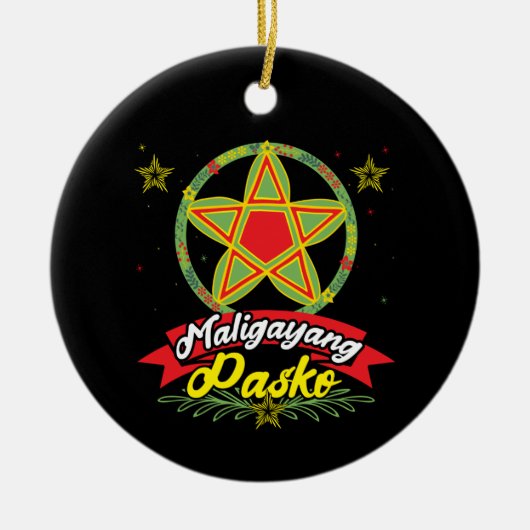 Maligayang Pasko Filipino KerstFilipijnen Keramisch Ornament (Voorkant)