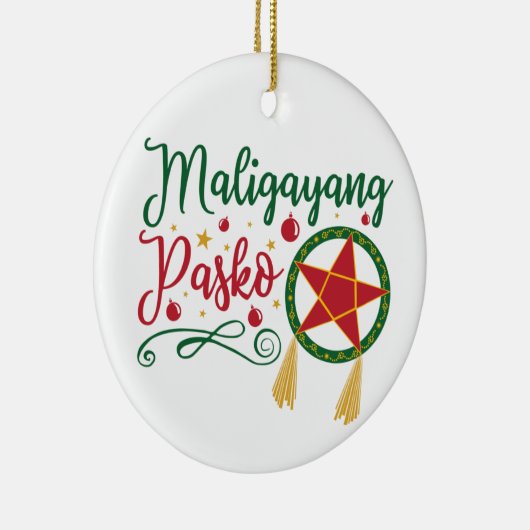 Maligayang Pasko Filipino KerstFilipijnen Keramisch Ornament (Rechts)