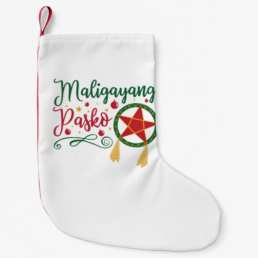 Maligayang Pasko Filipino KerstFilipijnen Kleine Kerstsok (Voorkant)