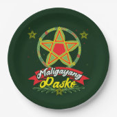 Maligayang Pasko Filipino KerstFilipijnen Papieren Bordje (Voorkant)