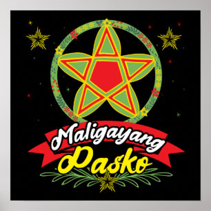 Maligayang Pasko Filipino KerstFilipijnen Poster