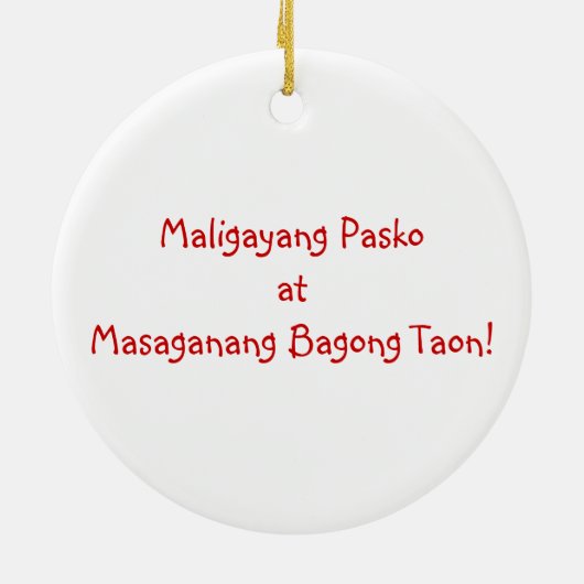 Maligayang Pasko Keramisch Ornament (Achterkant)