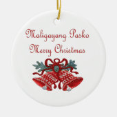 Maligayang Pasko Keramisch Ornament (Voorkant)