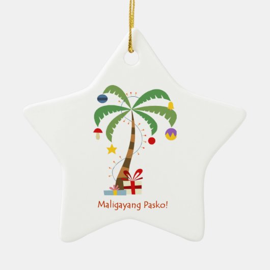 Maligayang Pasko! kerstboomversiering Keramisch Ornament (Voorkant)
