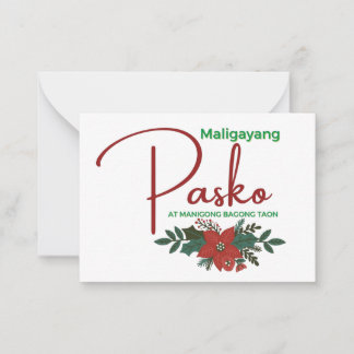 Maligayang Pasko/ Merry Christmas Greeting Card Notitiekaartje