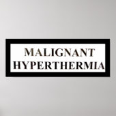 MALIGNANTE hyperthermie Poster (Voorkant)