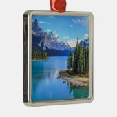 Maligne Lake, Alberta, Canada Metalen Ornament (Rechts)