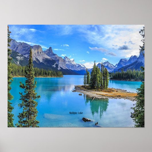 Maligne Lake, Alberta, Canada Poster (Voorkant)