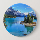 Maligne Lake, Alberta, Canada Ronde Button 4,0 Cm (Voorkant)