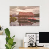 Maligne Lake Boathouse Poster (Thuiskantoor)