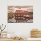 Maligne Lake Boathouse Poster (Keuken)