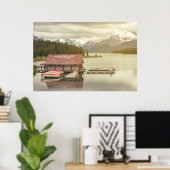 Maligne Lake-botenhuis Poster (Thuiskantoor)