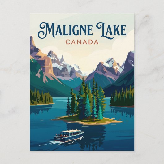 Maligne Lake Canada Briefkaart (Voorkant)