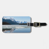 Maligne Lake reflectie - Jasper, Alberta, Canada Bagagelabel (Voorkant horizontaal)