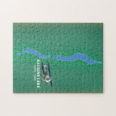Maligne meer alberta Canada meer kaart Legpuzzel (Horizontaal)