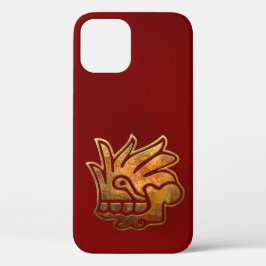 Malinalli AZTEC Gold en Red iPhone 12 Hoesje