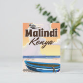 Malindi kenya  Poster vakantie Briefkaart (Staand voorkant)