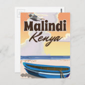 Malindi kenya  Poster vakantie Briefkaart (Voorkant / Achterkant)