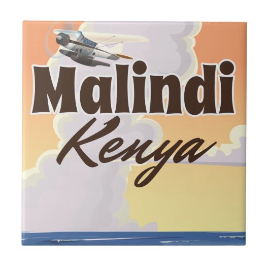 Malindi kenya  Poster vakantie Tegeltje (Voorkant)