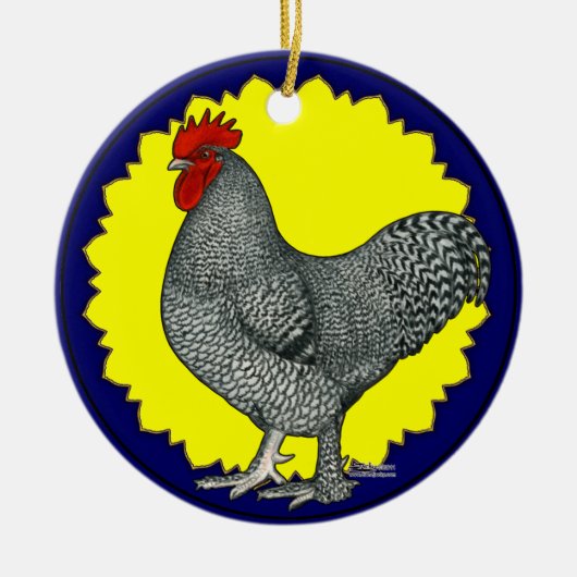 Maline Rooster Keramisch Ornament (Voorkant)