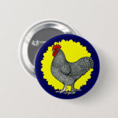 Maline Rooster Ronde Button 5,7 Cm (Voorkant /achterkant)
