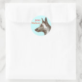 Malinees ontwerp ronde sticker (Tas)