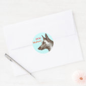 Malinees ontwerp ronde sticker (Envelop)