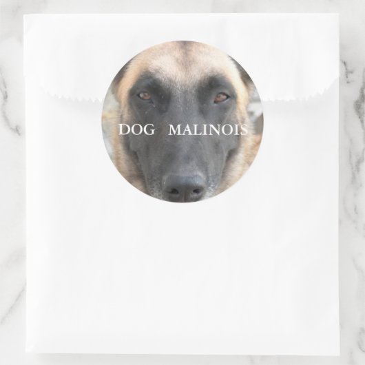 Malinees zelfklever ronde sticker (Tas)