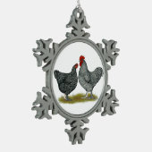 Malinekippen Tin Sneeuwvlok Ornament (Links)