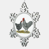 Malinekippen Tin Sneeuwvlok Ornament (Rechts)