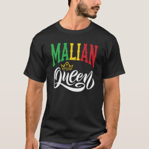 Malinese Koningin Mali Malinees Mali Vlag T-shirt