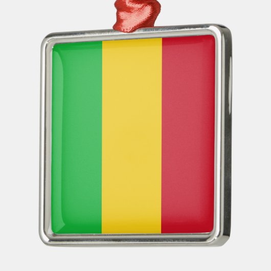 Malinese vlag (Mali, Afrika) Metalen Ornament (Links)