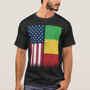 Malinese vlag , Verenigde Staten van Amerika en Ma T-shirt