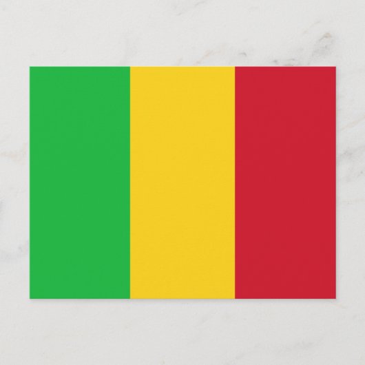 Malinese vlag, vlag van Mali Briefkaart (Voorkant)