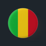Malinese vlag, vlag van Mali Ronde Button 3,2 Cm<br><div class="desc">Malinese vlag,  vlag van Mali knop/badge van World Flags United.</div>
