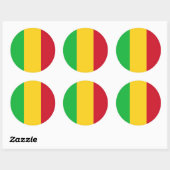 Malinese vlag, vlag van Mali Ronde Sticker (Vel)