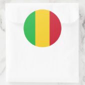 Malinese vlag, vlag van Mali Ronde Sticker (Tas)