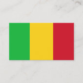 Malinese vlag, vlag van Mali Visitekaartje (Voorkant)