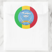 Malinese Vlag & Wapen, Vlag van Mali Ronde Sticker (Tas)