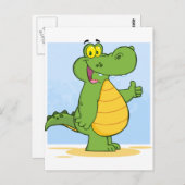 Maling van legator of krokodil briefkaart (Voorkant / Achterkant)