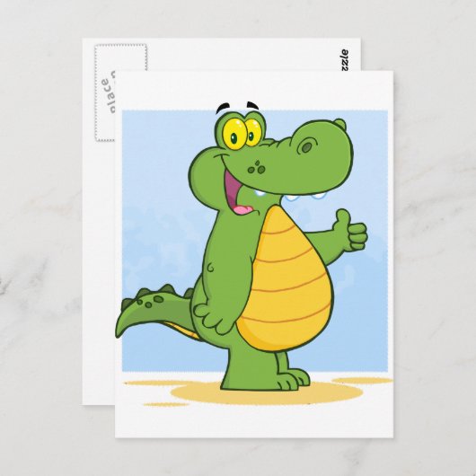 Maling van legator of krokodil briefkaart (Voorkant / Achterkant)